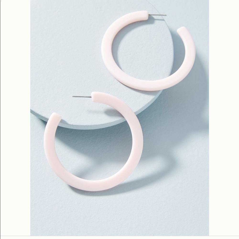 Anthropologie Carrie flat hoop earrings